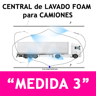 "CENTRAL DE LAVADO para CAMIONES Opcional: Foam y Cepillo Foam"
