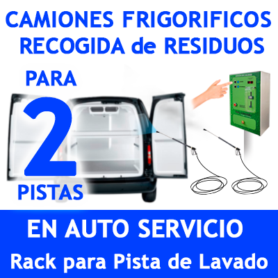 "RACK LAVADO DE CAMIONES FRIGORIFICOS Y RECOGIDA DE RESIDUOS PARA 2 PISTAS."