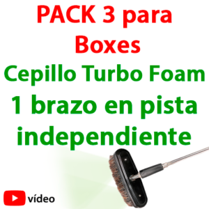 "PACK-3 para Boxes. Cepillo Turbo Foam 1 brazo en pista independiente"